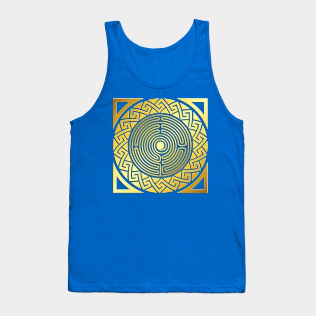 Golden round frame Tank Top by kavalenkava